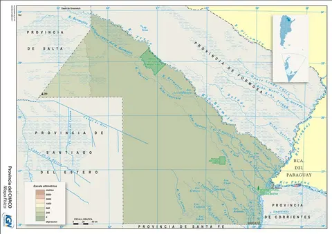 Mapa físico de Chaco
