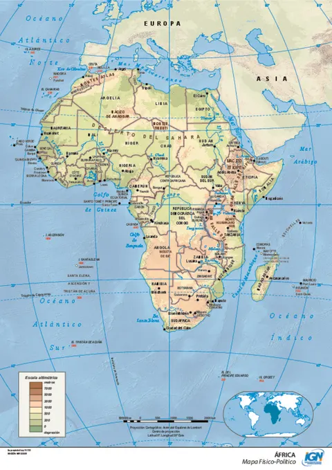 Mapa político de África