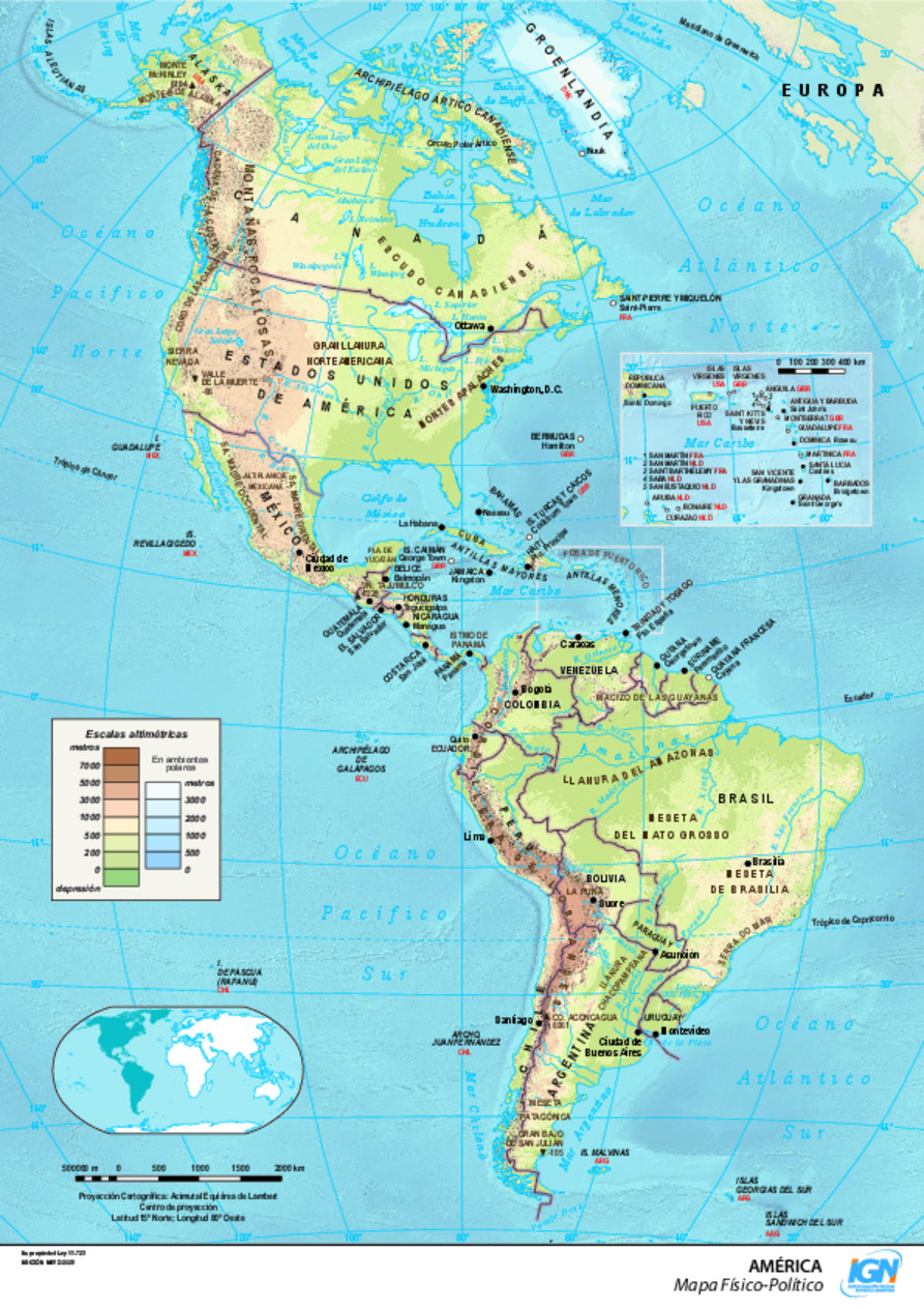 Mapa político de América