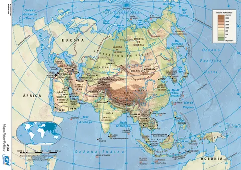 Mapa político de Asia