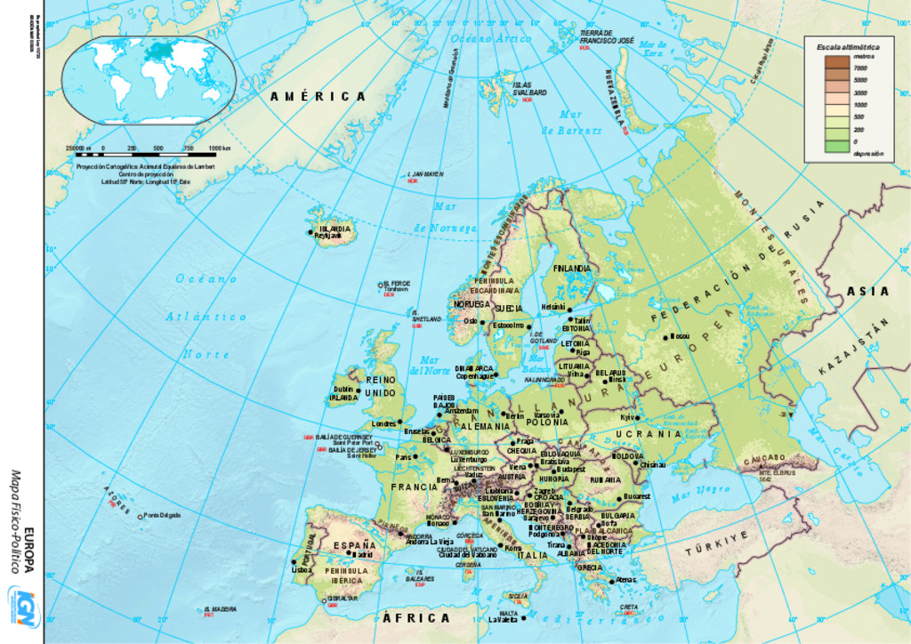 Mapa político de Europa