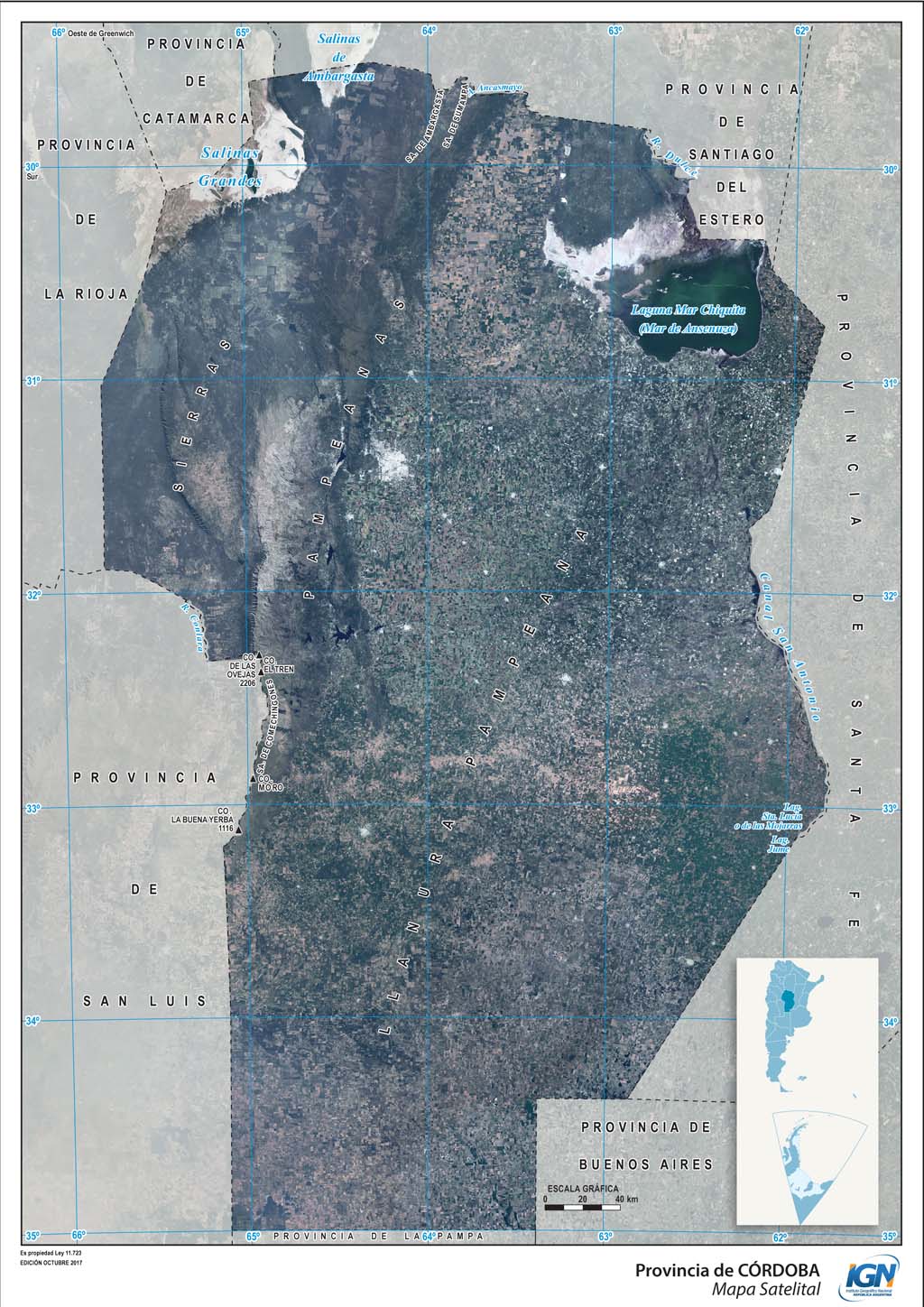 Mapa satelital de Córdoba