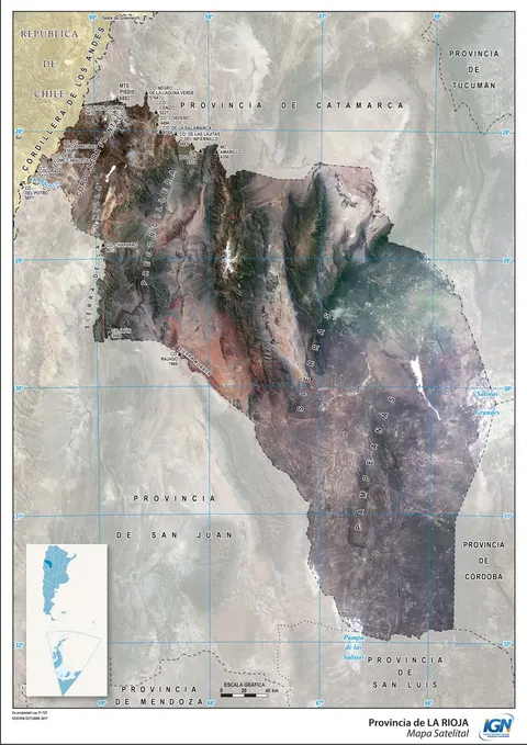 Mapa satelital de La Rioja