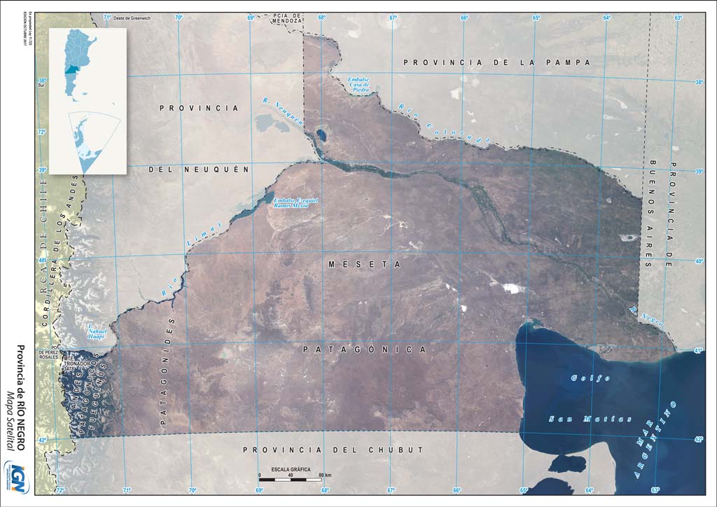 Mapa satelital de Río Negro