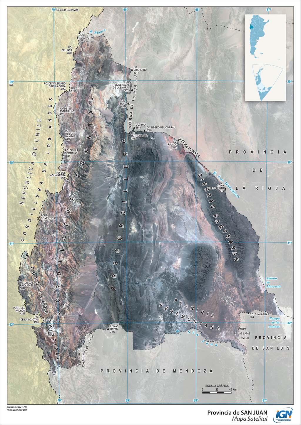 Mapa satelital de San Juan