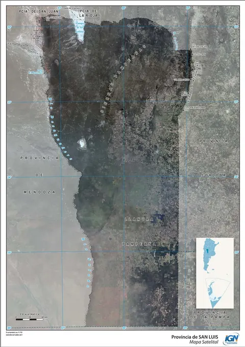 Mapa satelital de San Luis