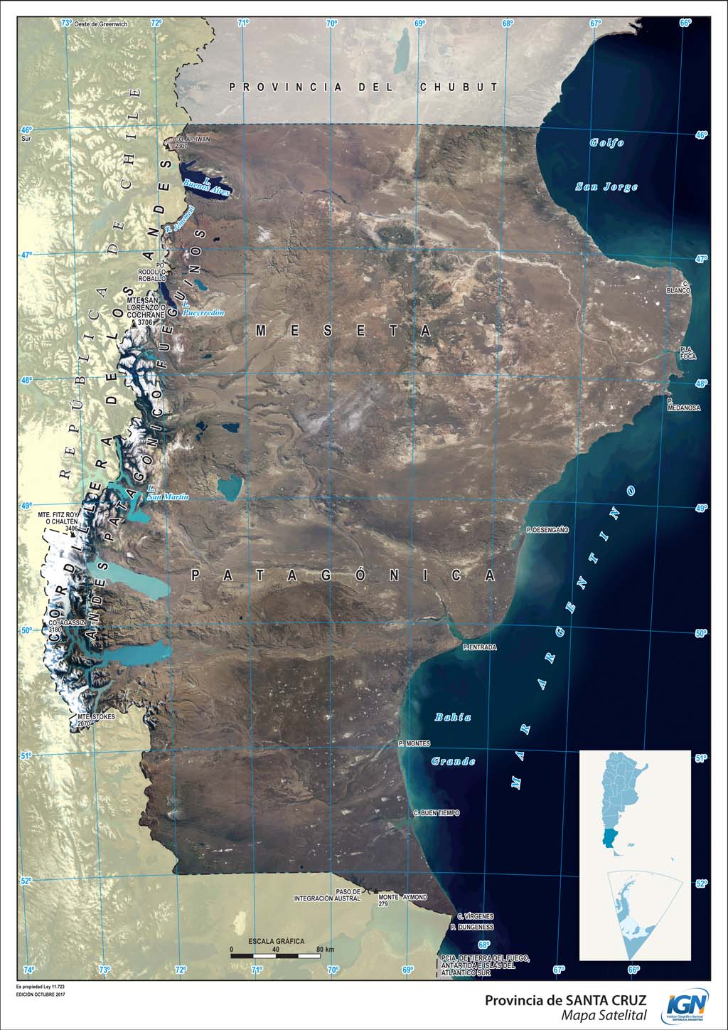 Mapa satelital de Santa Cruz
