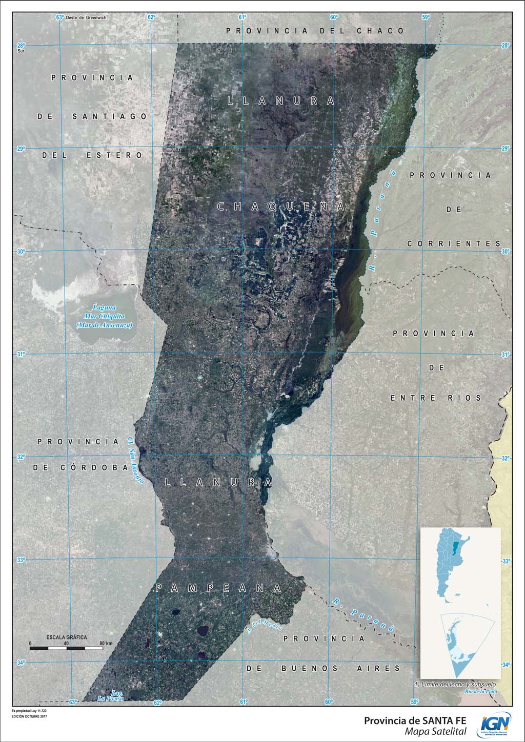 Mapa satelital de Santa Fe