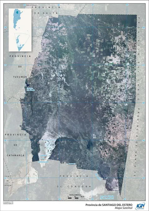 Mapa satelital de Santiago del Estero